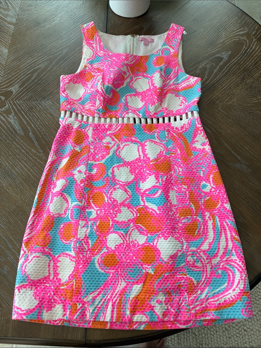 Lilly Pulitzer Ladies Pink, Blue & Orange Floral Dress